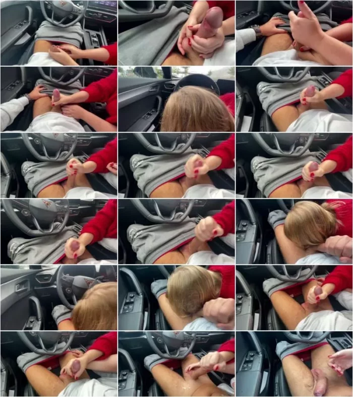 slipcoupleofficial - Schlampiger handjob in einem auto im supermarkt, parkplatz [FullHD 1080p] (MDH)