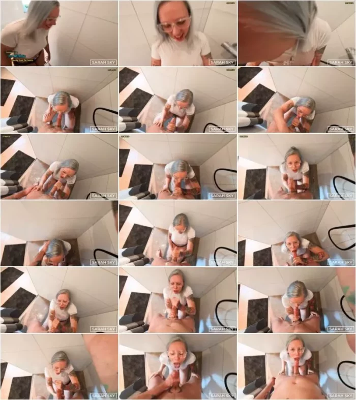 sarah_sky_official - Uberraschung beim Duschen - Ich blase ihm einen bis er mir heftig auf die Brille abspritzt (POV) [FullHD 1080p] (MDH)