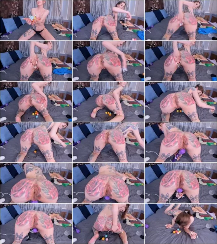 AssPrincessHot - Stuffing My Ass With 6 Balls And Push Them OutMagic Wand [FullHD 1080p] (Dildo)
