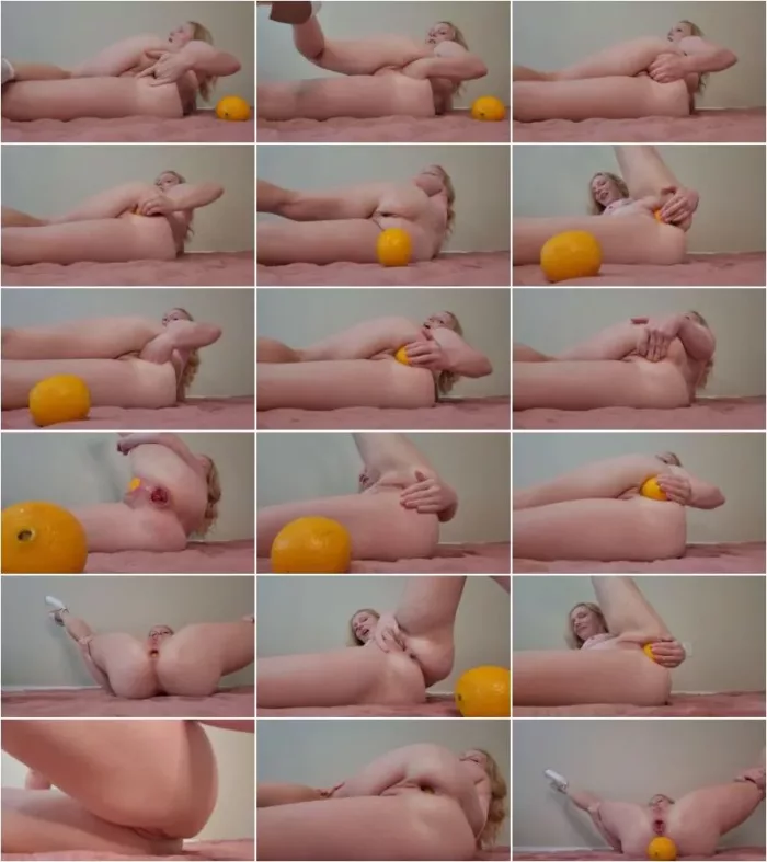 Satans WetDream, F1lthyfucktoy - Pushing Two Oranges In Two Holes [UltraHD/4K 2160p] (Dildo)