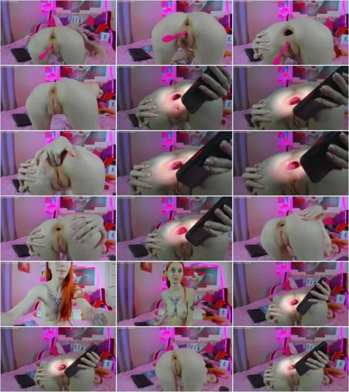 Ketty Smal - Best Moments From Stream Shows - Skinny Anal Gaping [FullHD 1080p] (Dildo)