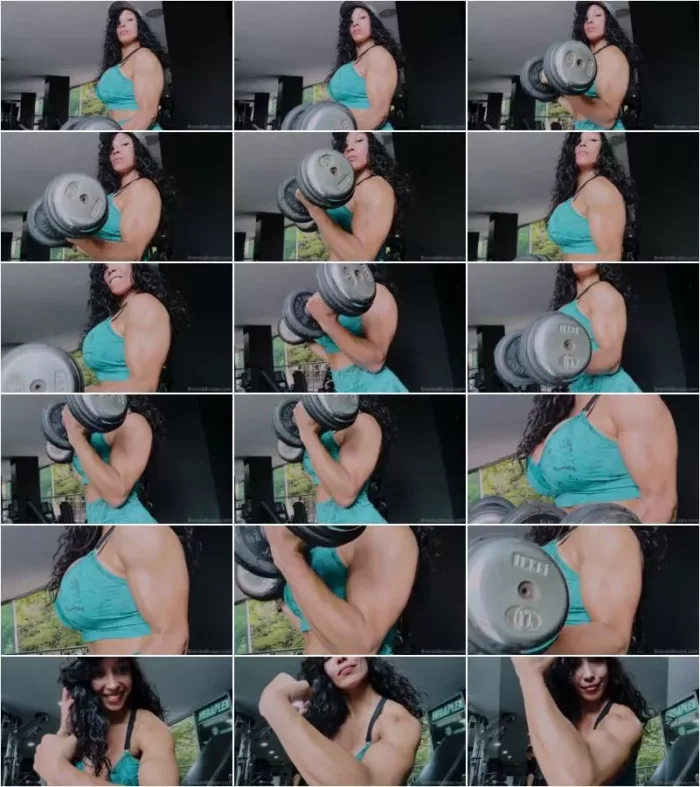 Brenda Biceps - 2025-03-27 gym moments from yesterday _ growing biceps_) [FullHD 1080p] (Muscle Girl)