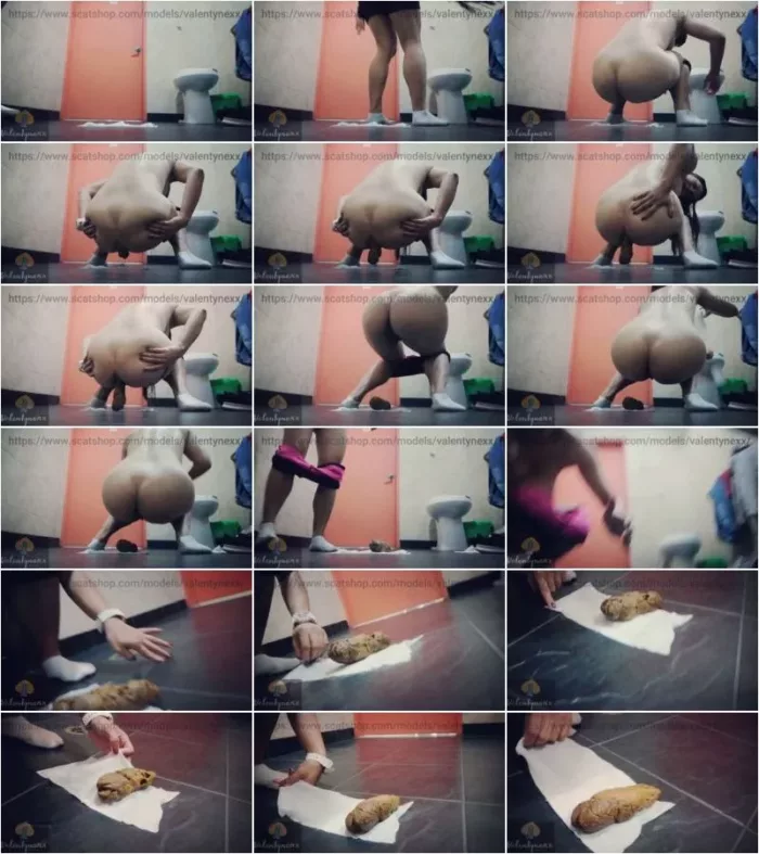 Valentynexx - Poo in Public Bathroom [FullHD 1080p] (Scat)