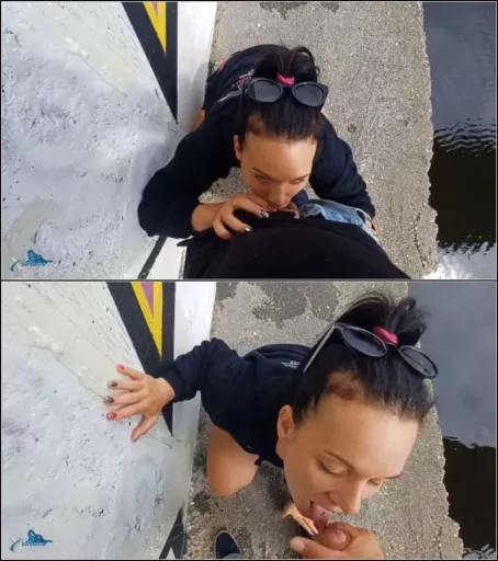 Lost-in-Berlin - Latina gibt einen massiven Blow Job in der Öffentlichkeit - Wird in den Hals gefickt und schluckt Sperma [FullHD 1080p] (MDH)