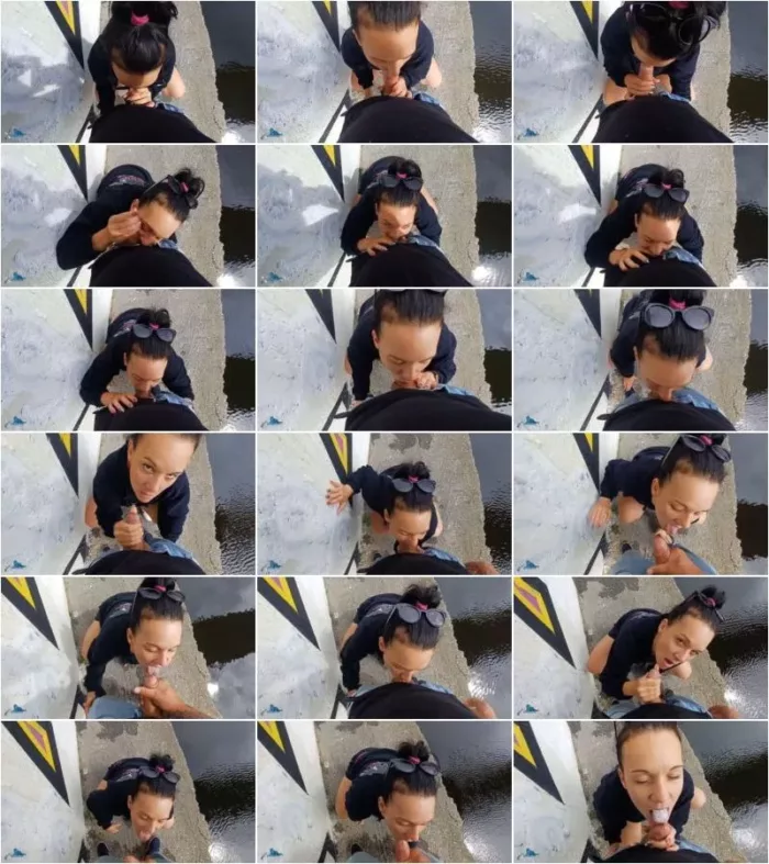 Lost-in-Berlin - Latina gibt einen massiven Blow Job in der Öffentlichkeit - Wird in den Hals gefickt und schluckt Sperma [FullHD 1080p] (MDH)