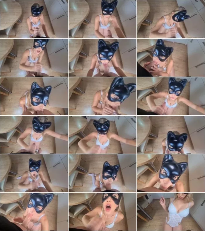 NinaSkyOfficial - Geiler Blowjob in der Kuche - #DEEPTROATH #AUF DIE TITTEN GESPRITZT #POV [FullHD 1080p] (MDH)