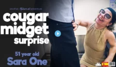 Sara One - Sara One - Sara One is a mature midget who fucks the lobby toyboy as a surprise arranged by her friend Yelena [Full HD 1080p] (Mature)