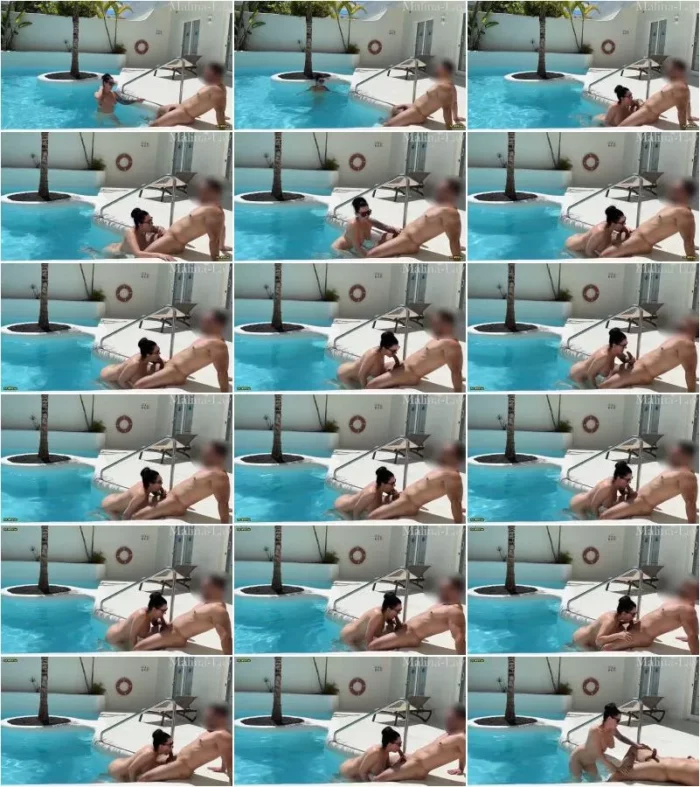 Malina-Lay - Notgeil am FKK Pool, Fremdsperma geschluckt [FullHD 1080p] (MDH)