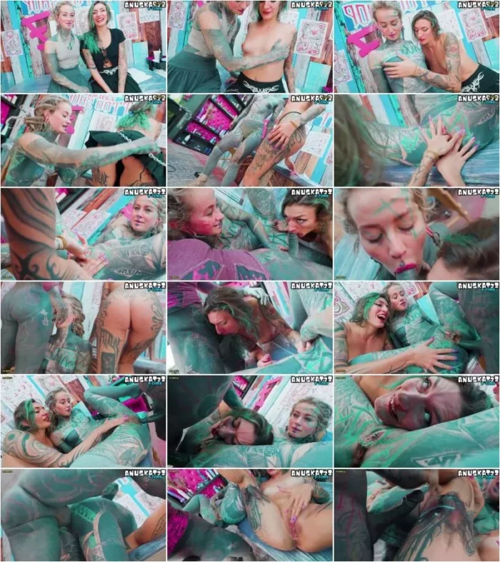 Anuskatzz - Tattoo dreier wild gegangen - Tatowierter Kunstler hammert den arsch des freundes und kommt auf frisches Tattoo - Lily_Lu [FullHD 1080p] (MDH)
