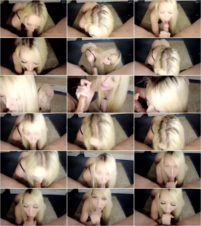 Ginacolada - Blondine mit grunen Augen lutscht grossen Schwanz und nimmt Cumshot [FullHD 1080p] (MDH)