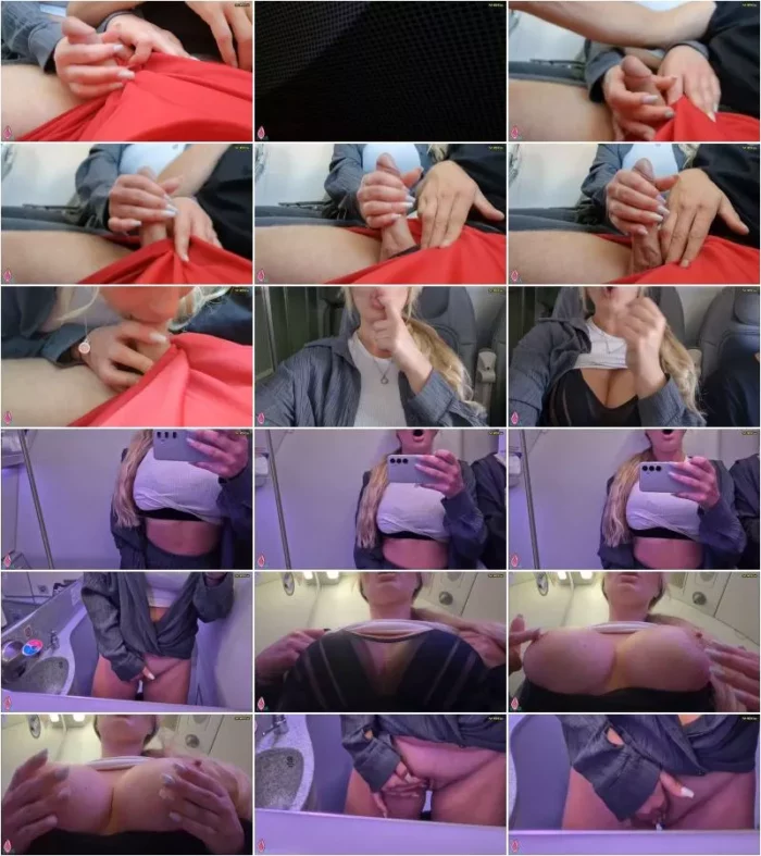 Litclit - Betrugendes Madchen gibt riskanten Blowjob im Flugzeug auf einer Geschaftsreise [FullHD 1080p] (MDH)