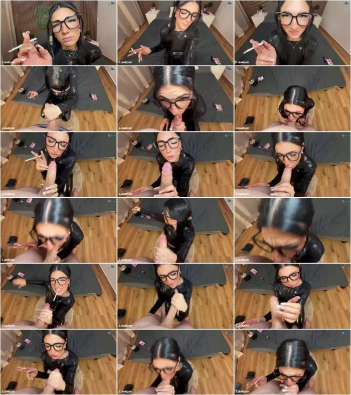 LizaRoxx - Rauchen - Schlampiger halsfick in Latex Outfit [FullHD 1080p] (MDH)