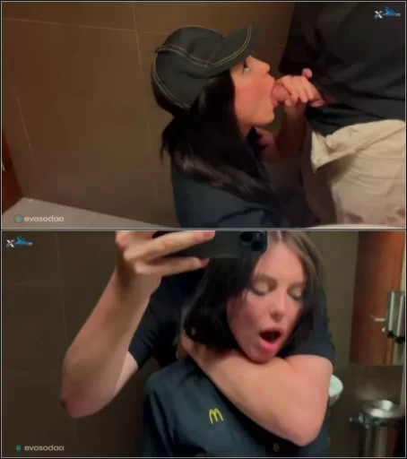 evasodaa - Riskanter sex in einer toilette, gefickt, eine Mcdonalds angestellte uber verschuttete Fanta [FullHD 1080p] (MDH)