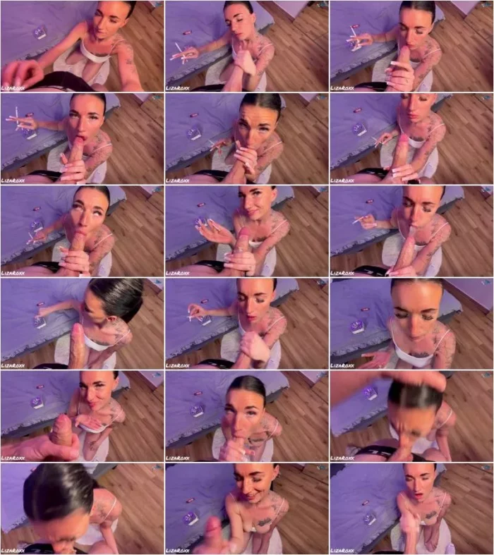 LizaRoxx - Rauchen - Schlampiger POV Halsfick Mit Spuckespielchen und Cum Countdown [FullHD 1080p] (MDH)