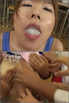 Japanese Girls - Video DW-43 [SD 480p] (Japanese Bukkake Orgy)