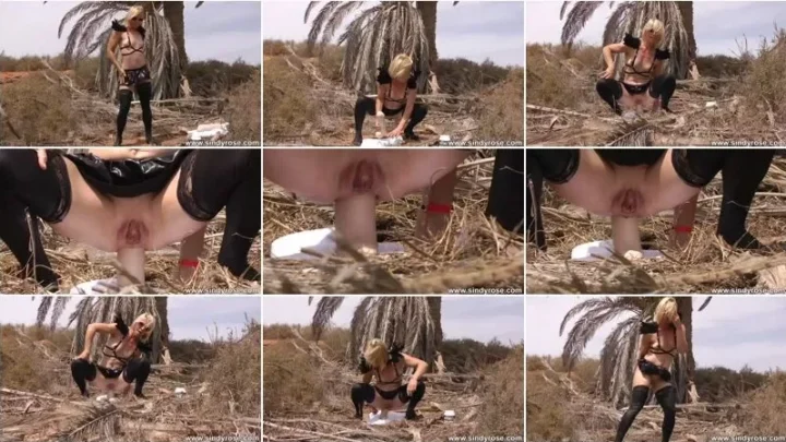 Screenshot 1 from Sindy Rose – Sexy goth Sindy Rose take white dildo anal & prolapse in public 23.03.2023 [FullHD 1080p] (Dildo)