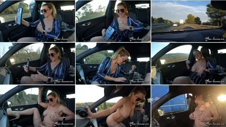 Screenshot 2 from Elisa dreams – Cumming with my giant black dildo on the highway 19.05.2022 [FullHD 1080p] (Elisa-dreams)