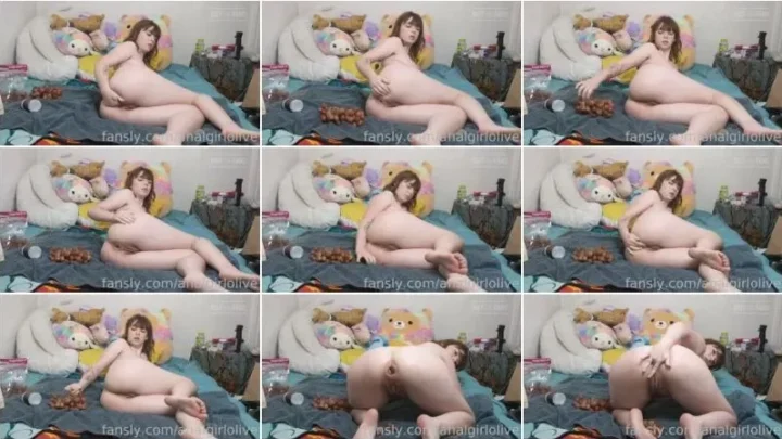 Screenshot 1 from AnalGirlOlive – Filling my ass with grapes custom [FullHD 1080p] (Dildo)