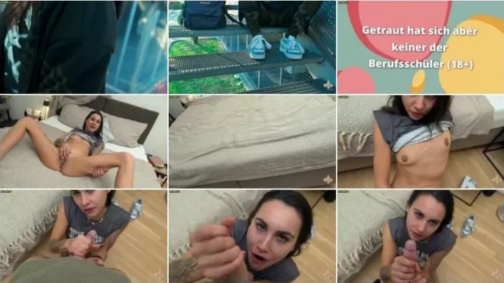 Screenshot 2 from Jenny_Stella – TAG der OFFENEN TUR in der BERUFSSCHULE – Mit Berufsschulern (18) in der Raucherecke gechillt [FullHD 1080p] (MDH)