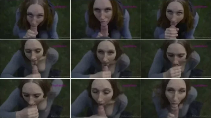 Screenshot 3 from CoupledreamX – Outdoor Blowjob mit Sperma im Mund [HD 720p] (MDH)