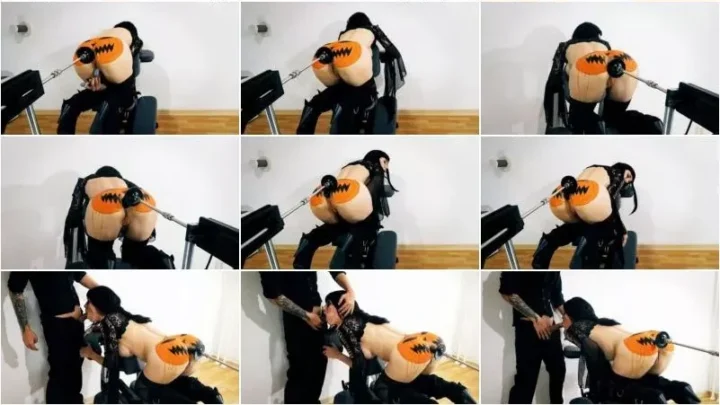 Screenshot 3 from Mineaxx – Halloween video 2022 – von meiner analsexmaschine gefickt, bis ich vor vergnugen und kehle psste, blowjob [FullHD 1080p] (MDH)