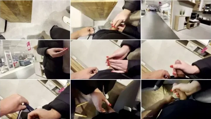 Screenshot 2 from slipcoupleofficial – Handjob im mobelhaus riskant und verruckter cumshot [FullHD 1080p] (MDH)