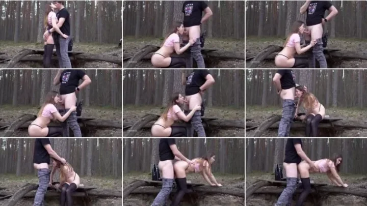 Screenshot 2 from Dvabitch – Brunette blowjob und doggystyle fick im wald [FullHD 1080p] (MDH)