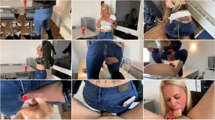 Screenshot 2 from SteffiBlond – Jeans Lederjacken Stiefel Bitch – pss Fick Eskalation auf dem Meetingtisch [FullHD 1080p] (MDH)