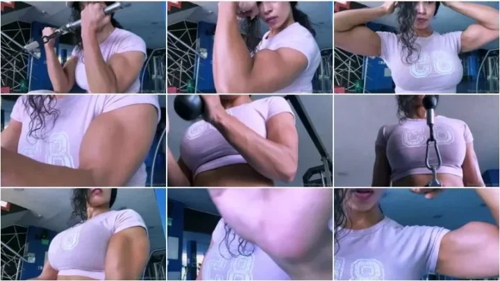 Screenshot 2 from Brenda Biceps – 2025-01-31 workout video guys, bicep is growing_) I need to get [FullHD 1080p] (Muscle Girl)