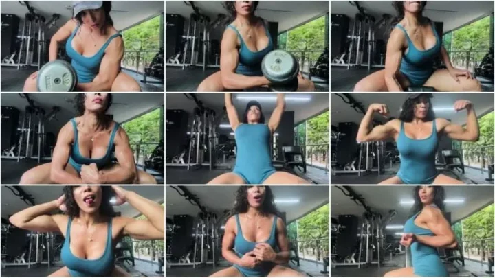 Screenshot 1 from Brenda Biceps – 2025-09-12 gym workout video part 2. [FullHD 1080p] (Muscle Girl)