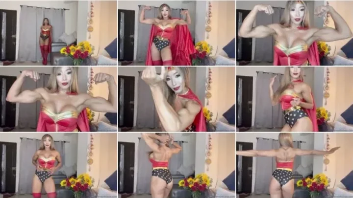 Screenshot 1 from Brenda Biceps – 2025-10-31 Happy Halloween guys_) Wonder Women is here! [FullHD 1080p] (Muscle Girl)