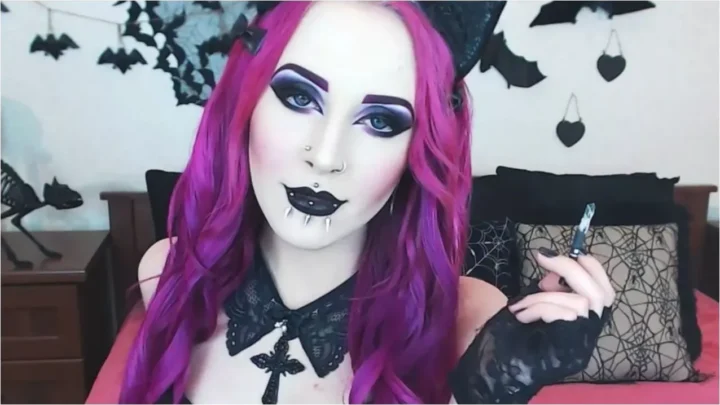 Screenshot 1 from XandriaGoddess – Black lips and smoking tease [FullHD 1080p] (Dildo)