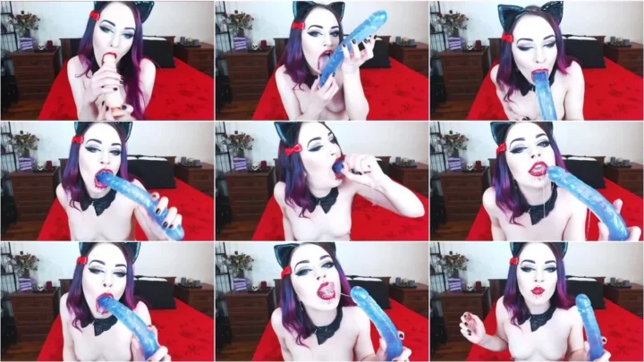 Screenshot 3 from XandriaGoddess – Kitty shows sloppy deepthroat skills [HD 720p] (Dildo)