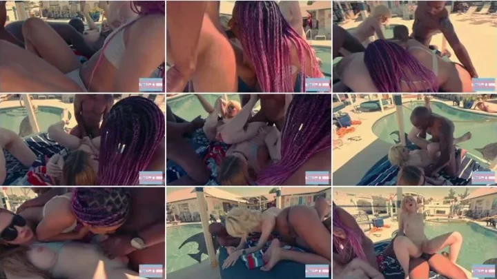 Screenshot 1 from Kate Zoha, Ivory Mayhem, Zaza Zariaa –  Convict Pool Party Orgy [FullHD 1080p] (Thirdsexxxx)