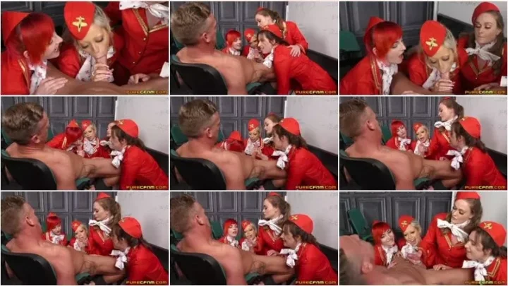Screenshot 3 from Angel Rae Doll, Ellie Eastleigh, Honour May, Kitty Glitter – Trolley Dollies 09.09.2022 [FullHD 1080p] (CFNM)